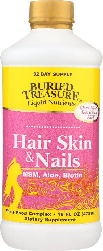 BURIED TREASURE: Hair and Skin Nails Liquid, 16 fo