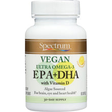 Load image into Gallery viewer, SPECTRUM ESSENTIAL: Vegan Ultra Omega-3 Epa + Dha with Vitamin D, 60 Sg