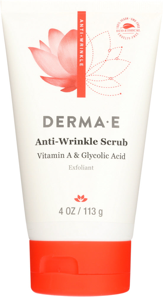 DERMA E: Anti-Wrinkle Vitamin A and Glycolic Scrub, 4 oz
