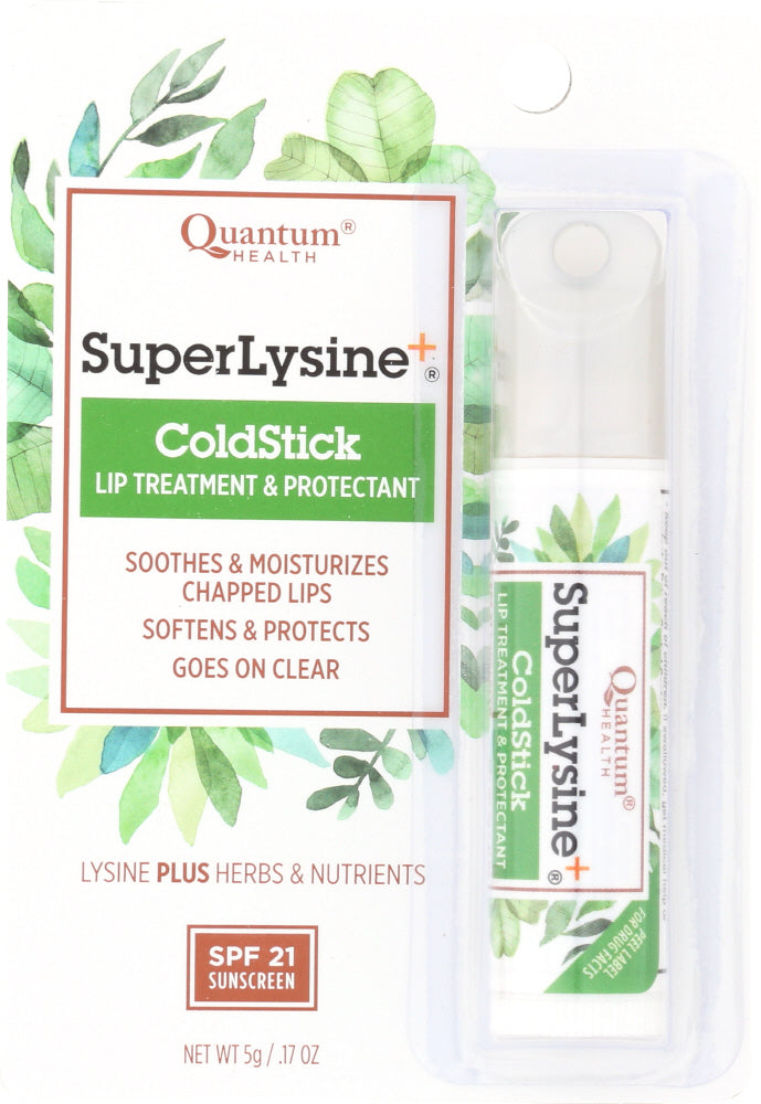 QUANTUM HEALTH: Super Lysine+ Coldstick Lip Treatment & Protectant, 0.18 oz