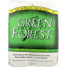 Load image into Gallery viewer, GREEN FOREST: Bath Tissue White 4 Rolls 198 Sheets, 1 ea