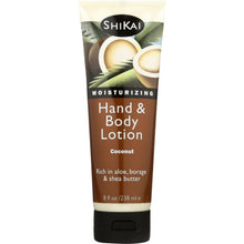 Load image into Gallery viewer, SHIKAI: All Natural Hand &amp; Body Lotion Coconut, 8 oz
