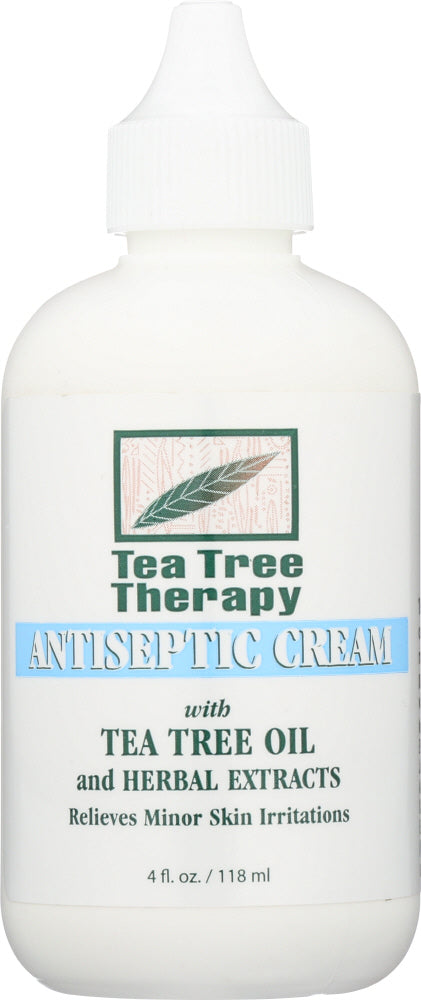 TEA TREE THERAPY: Antiseptic Cream with Tea Tree Oil and Herbal Extracts, 4 oz