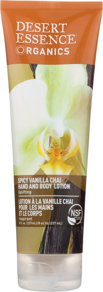 DESERT ESSENCE: Organic Hand & Body Lotion Spicy Vanilla Chai, 8 oz