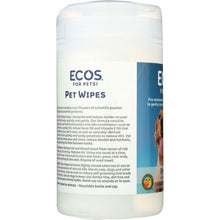 Load image into Gallery viewer, ECOS FOR PETS: Pet Wipes, 70 ct