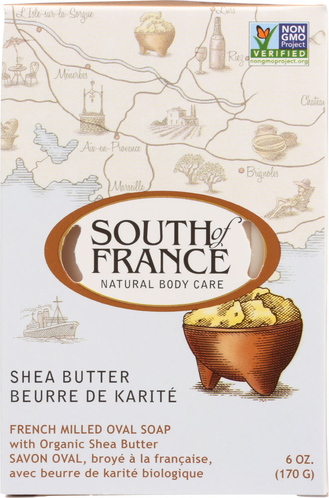 SOUTH OF FRANCE: French Milled Oval Soap Shea Butter, 6 oz