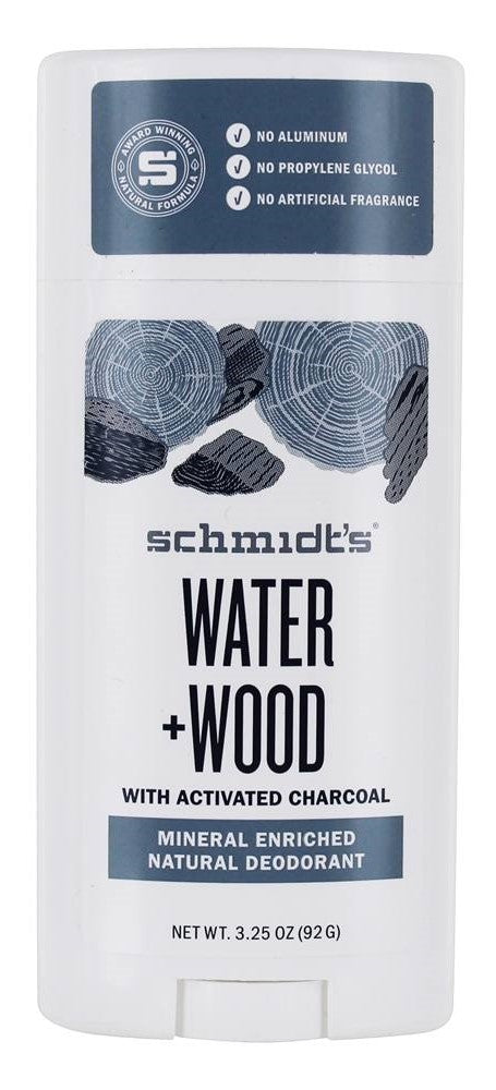 SCHMIDT'S: Water + Wood with Activated Charcoal Deodorant, 3.25 oz