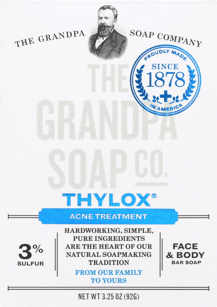 GRANDPA'S: Bar Soap Thylox Acne Treatment with Sulfur, 3.25 oz