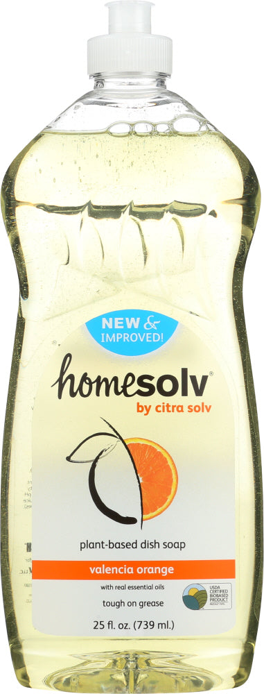 HOMESOLV: Natural Liquid Dish Soap Valencia Orange, 25 oz