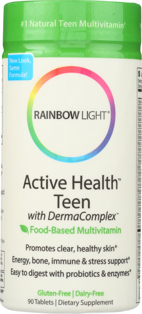 RAINBOW LIGHT: Active Health Teen with Derma Complex Food-Based Multivitamin, 90 Tablets