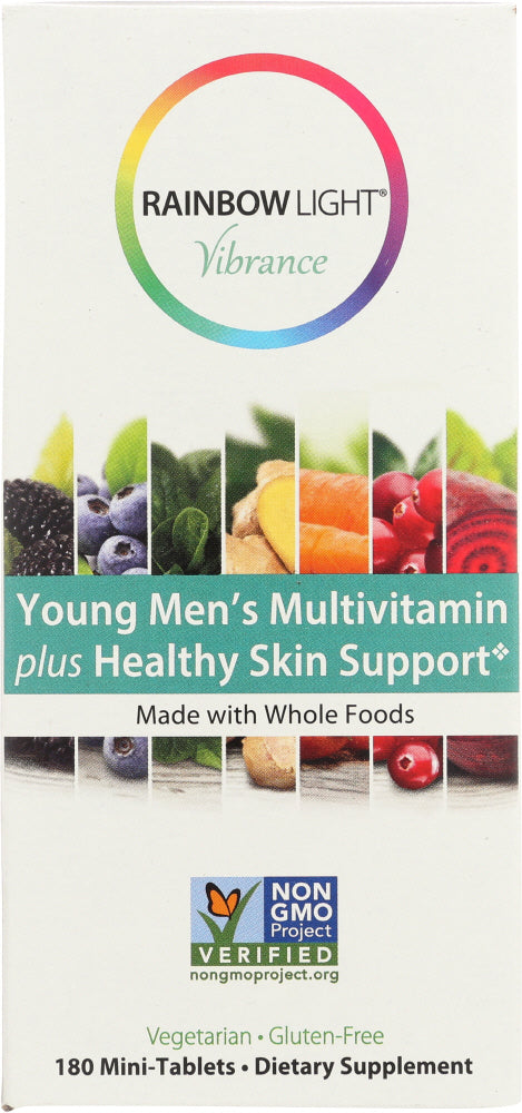 RAINBOW LIGHT: Young Men's Multivitamin plus Healthy Skin Support, 180 tb