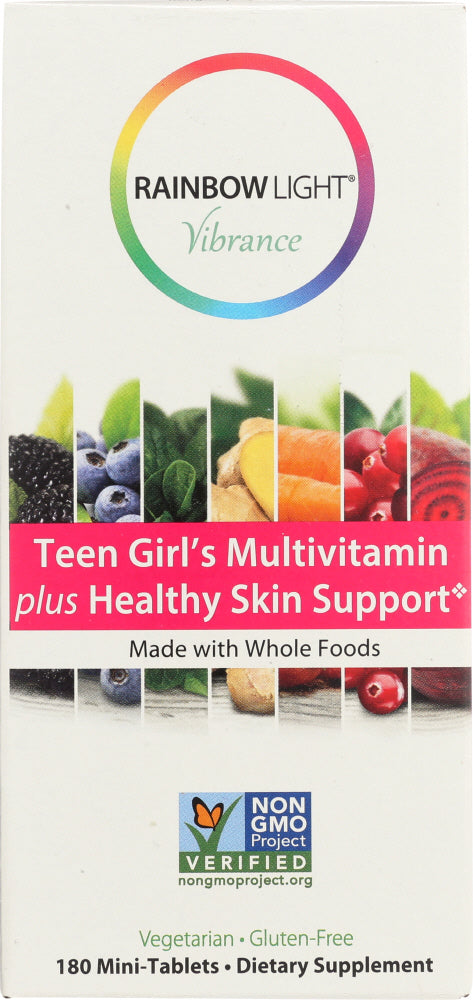 RAINBOW LIGHT: Teen Girl's Multivitamin plus Healthy Skin Support, 180 tb