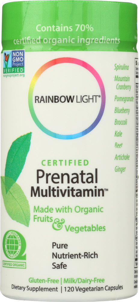 RAINBOW LIGHT: Certified Organics Prenatal Multivitamin, 120 Veggie Caps