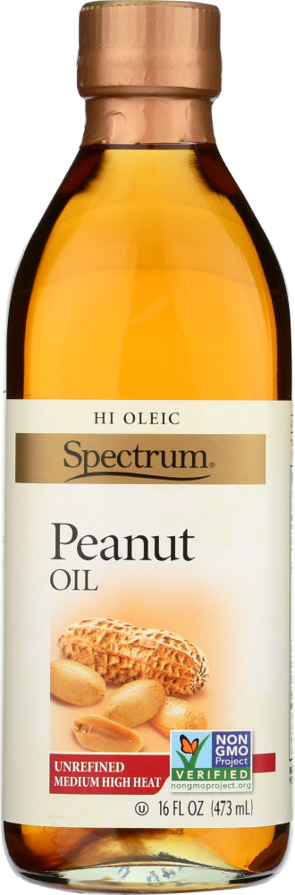 SPECTRUM NATURALS: Peanut Oil Unrefined, 16 oz