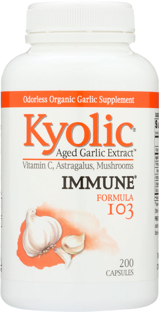 KYOLIC: Aged Garlic Extract Immune Formula 103, 200 Capsules