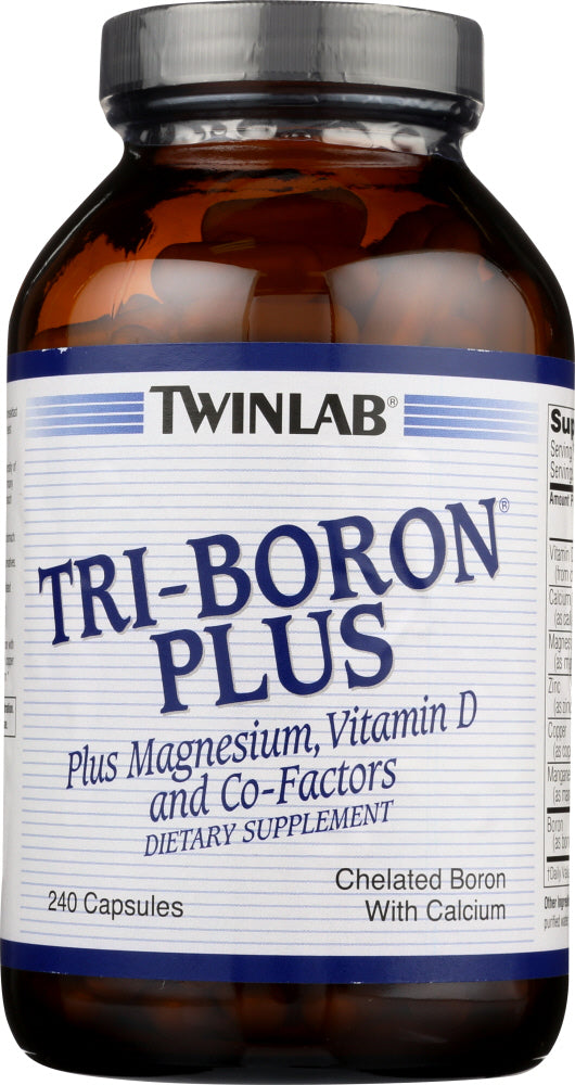 TWINLAB: Tri-Boron Plus, 240 Capsules