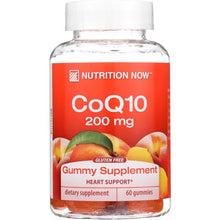 Load image into Gallery viewer, NUTRITION NOW: CoQ10 Peach Flavor Gummy Vitamins Naturally Sourced Colors &amp; Flavors, 60 Pc
