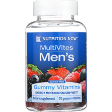 Load image into Gallery viewer, NUTRITION NOW: Mens Gummy Vitamins Bold Fruit Gummies, Naturally Sourced Colors &amp; Flavors, 70 Pc
