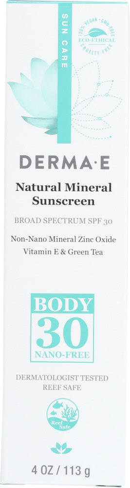 DERMA E: Antioxidant Natural Body Sunscreen SPF 30, 4 oz