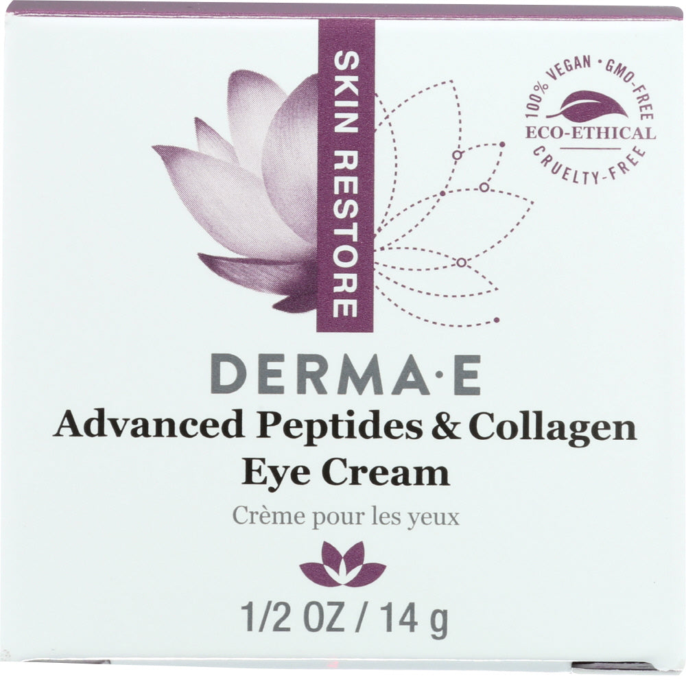 DERMA E: Deep Wrinkle Reverse Eye Creme with Peptides Plus, 0.5 oz