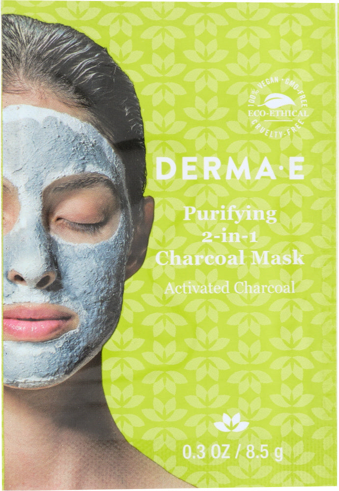 DERMA E: Purifying 2-in-1 Charcoal Mask, .35 oz