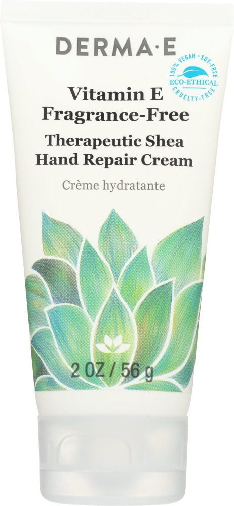 DERMA E: Vitamin E Hand Cream Fragrance Free, 2 oz