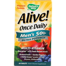 Load image into Gallery viewer, NATURE&#39;S WAY: Alive Once Daily Men&#39;s 50+ Multi-Vitamin, 60 Tablets
