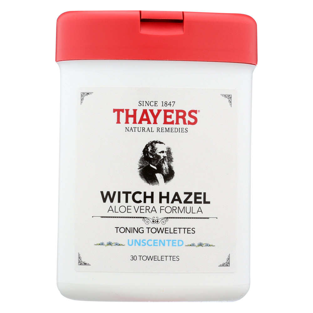 THAYER: Towelette Toning Unscented, 30 ea