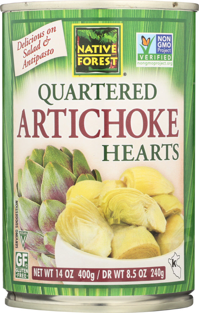 NATIVE FOREST: Quartered Artichoke Hearts, 14 oz