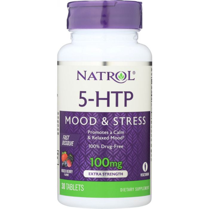 NATROL: 5-HTP Wild Berry Flavor 100 mg, 30 tablets
