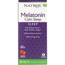 Load image into Gallery viewer, NATROL: Advanced Melatonin Calm Sleep Fast Dissolve Strawberry Flavor, 60 tablets

