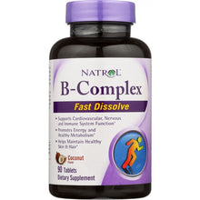 Load image into Gallery viewer, NATROL: B-Complex Fast Dissolve Coconut Flavor, 90 Tablets
