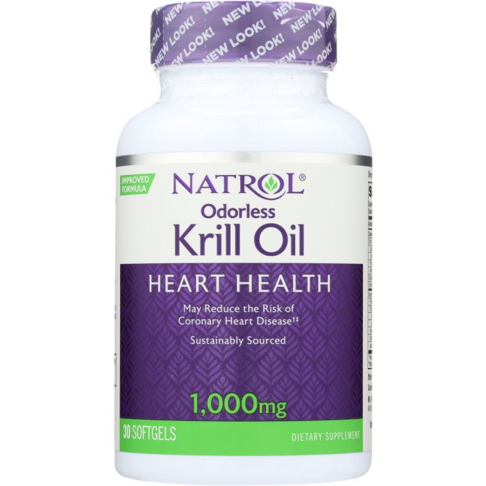 NATROL: Odorless Krill Oil 1000mg, 30 cp
