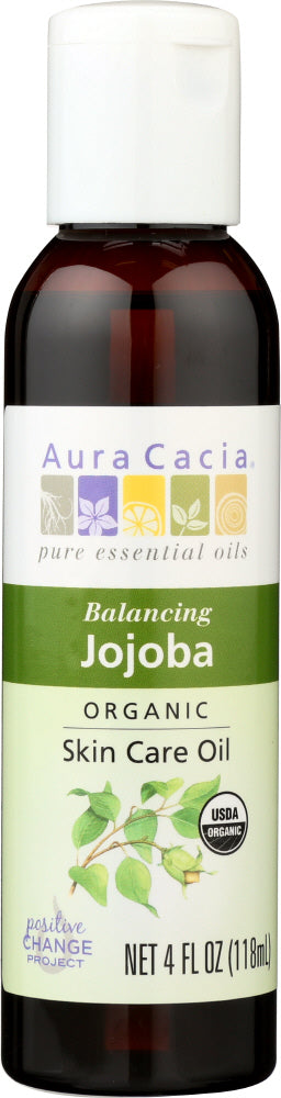 AURA CACIA: Organic Skin Care Oil Balancing Jojoba, 4 oz