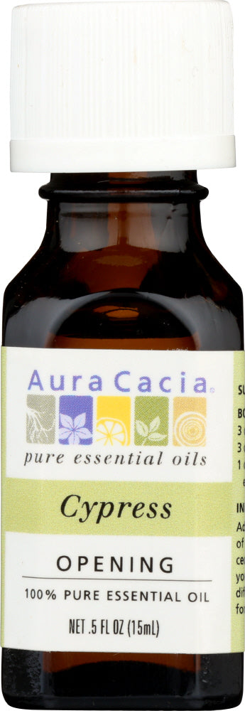 AURA CACIA: 100% Pure Essential Oil Cypress, 0.5 Oz