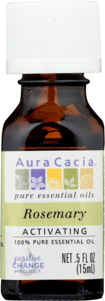 AURA CACIA: 100% Pure Essential Oil Rosemary, 0.5 Oz