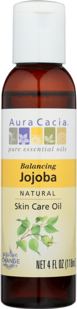 AURA CACIA: Natural Skin Care Oil Jojoba Balancing, 4 Oz