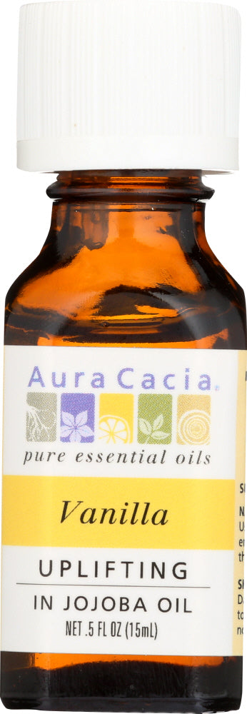 AURA CACIA: Vanilla in Jojoba Oil, 0.5 oz