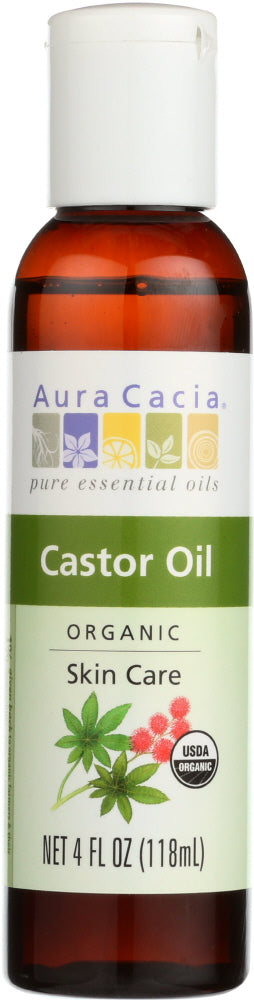 AURA CACIA: Organic Castor Oil, 4 oz