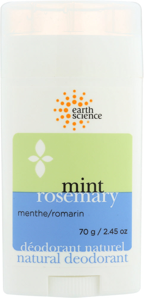 EARTH SCIENCE: Deodorant Rosemary Mint, 2.45 oz