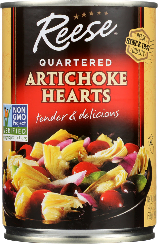 REESE: Quartered Artichoke Hearts, 14 oz