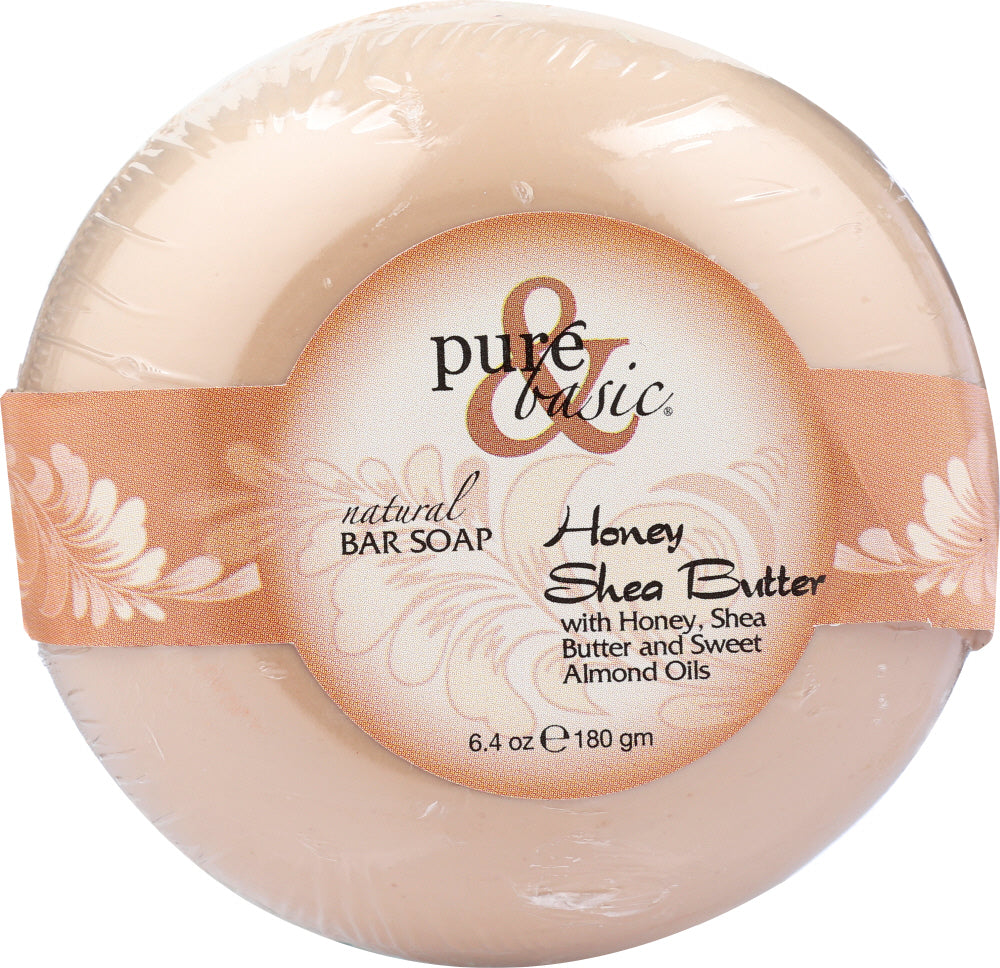 PURE & BASIC: Soap Bar Honey Shea Butter, 6.4 oz