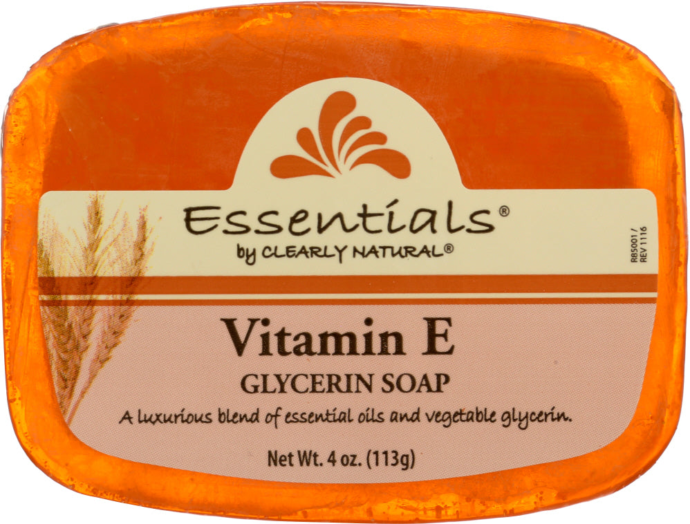 CLEARLY NATURAL: Vitamin E Pure And Natural Glycerine Soap, 4 oz