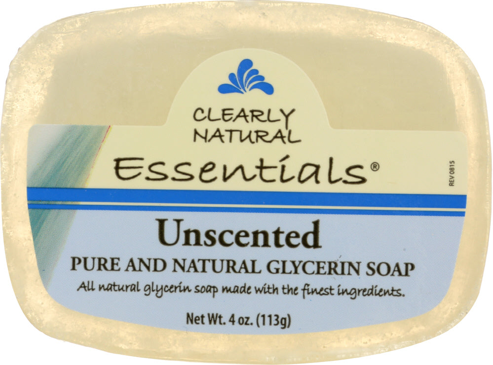 CLEARLY NATURAL: Unscented Pure And Natural Glycerine Soap, 4 oz