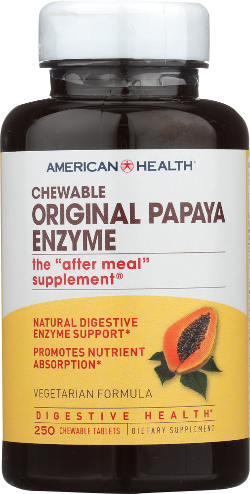 AMERICAN HEALTH: Chewable Original Papaya Enzyme, 250 Tablets
