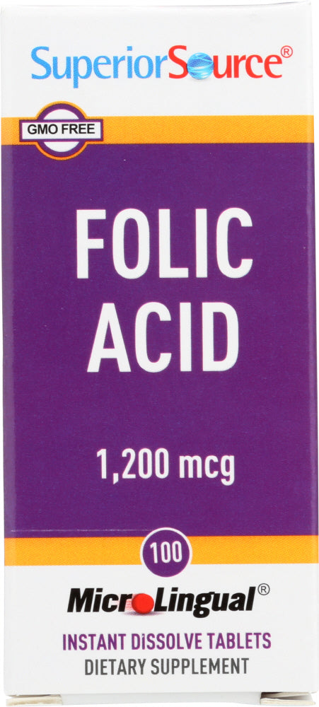 SUPERIOR SOURCE: Folic Acid 1200mcg, 100 tb
