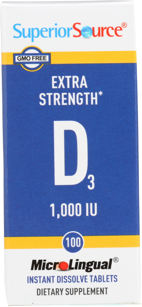 SUPERIOR SOURCE: Vitamin D3 1000 IU, 100 tb