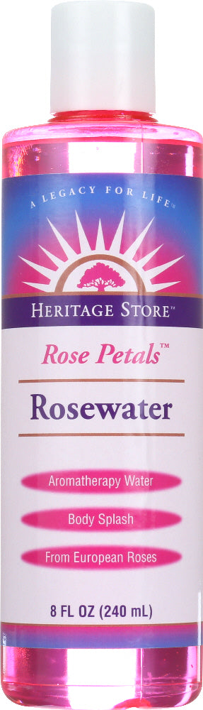 HERITAGE: Rose Petals Rosewater, 8 Oz