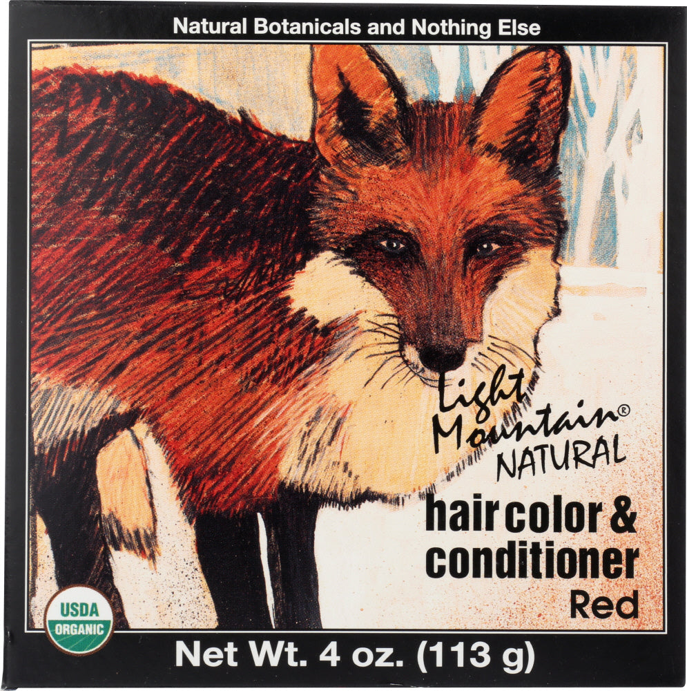 LIGHT MOUNTAIN: Organic Natural Hair Color & Conditioner Red, 4 Oz