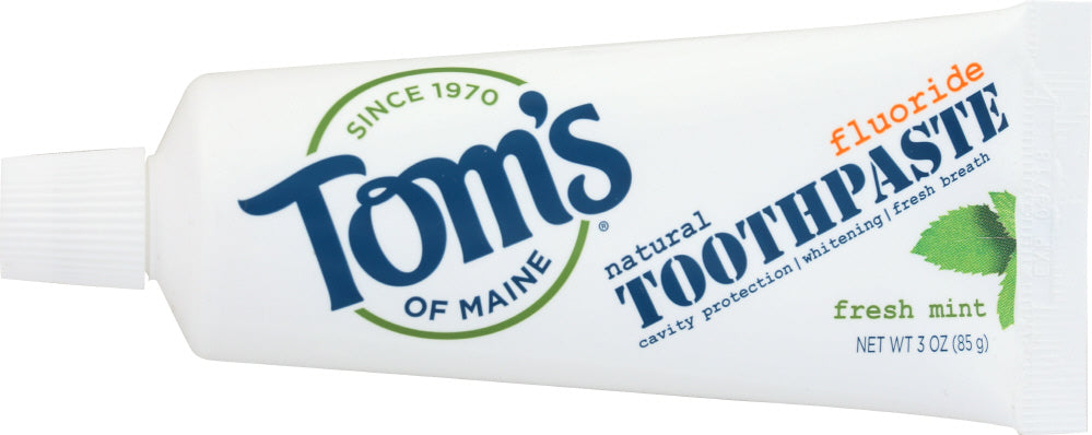 TOMS OF MAINE: Toothpaste Flouride Whitening Fresh Mint, 3 oz